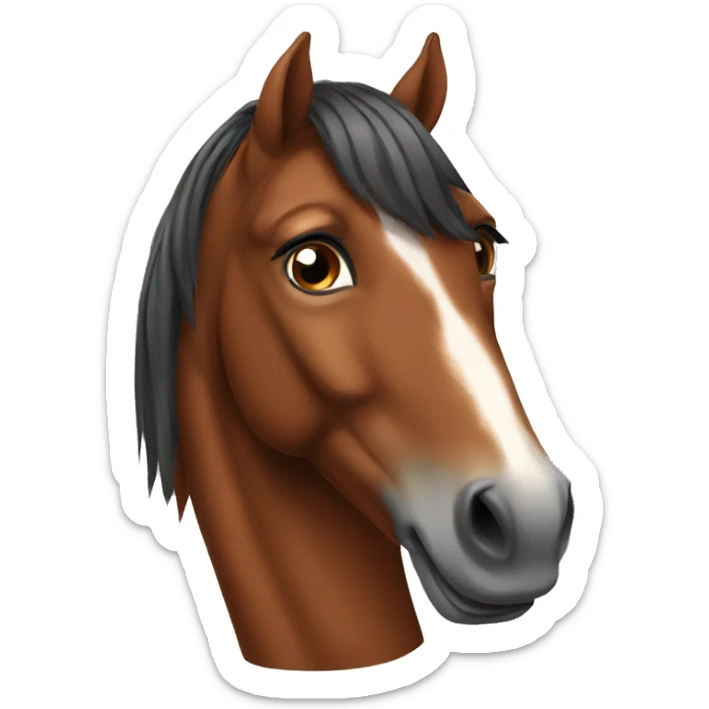 Brown horse  sticker