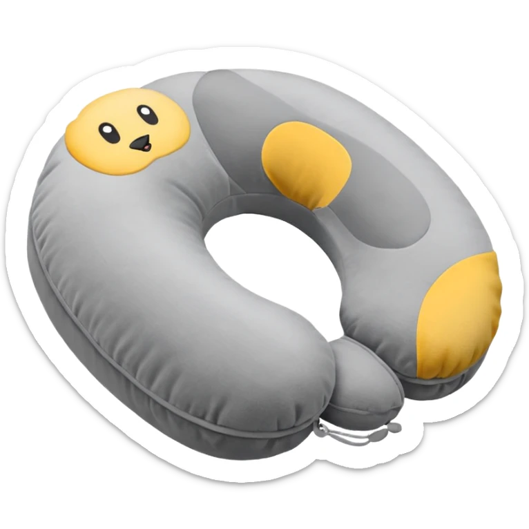 A plush travel pillow with gentle cushioning that wraps comfortably around the neck. sticker