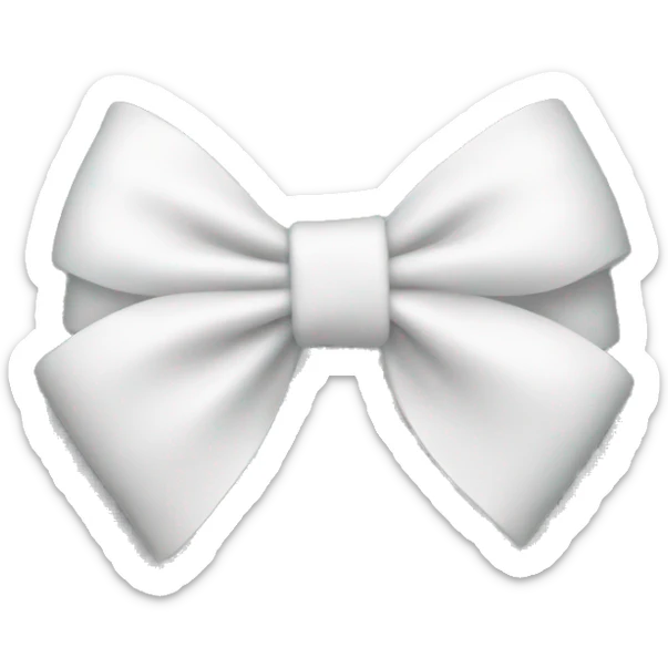 White bow sticker