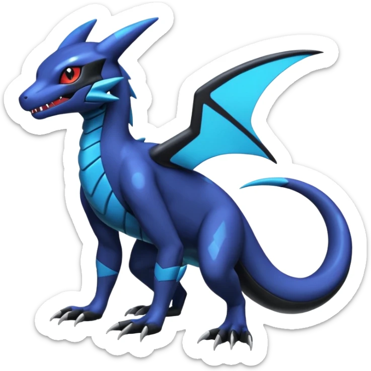 Shiny Salandit-Umbreon-Garchomp-Noivern-Noibat-Hybrid (Full body) sticker