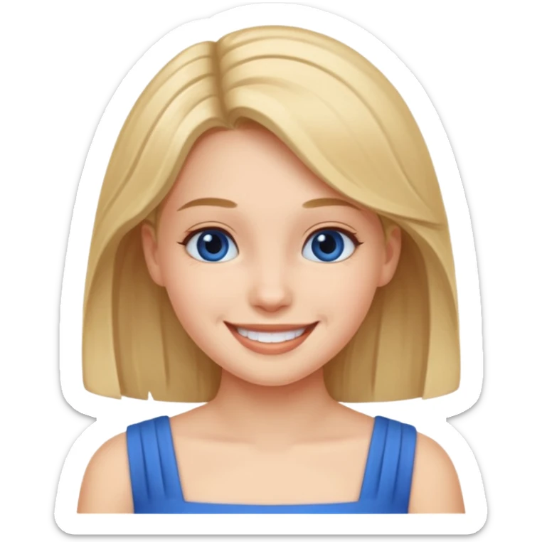 یه دختر با لباس آبی sticker