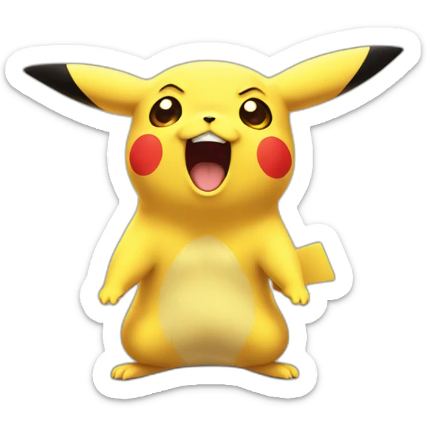 pikachu scared sticker