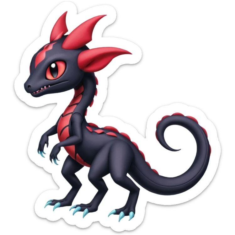 Colorful Exotic Meloetta-Salandit-Darkrai-Venom-Stitch-Fakémon-creature-hybrid sticker