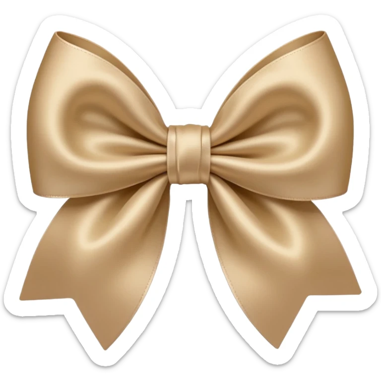 Beige bow sticker