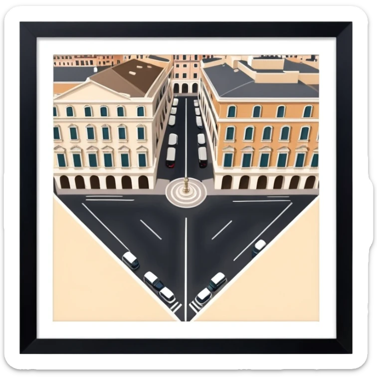 piazza di spagna view from up above
no square style no frame png style 
no squared only building 4k  sticker