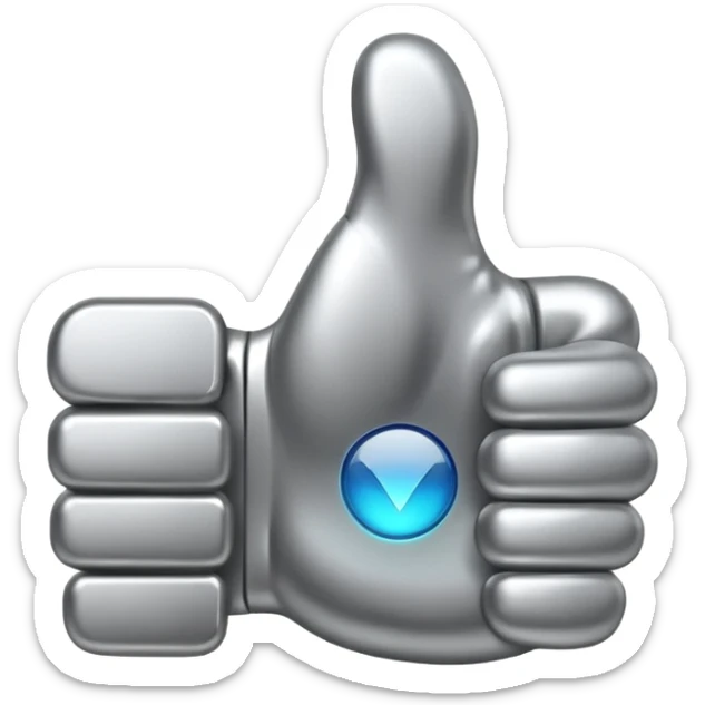 Emoji like (thumbs up) bull's hoof emoji sticker