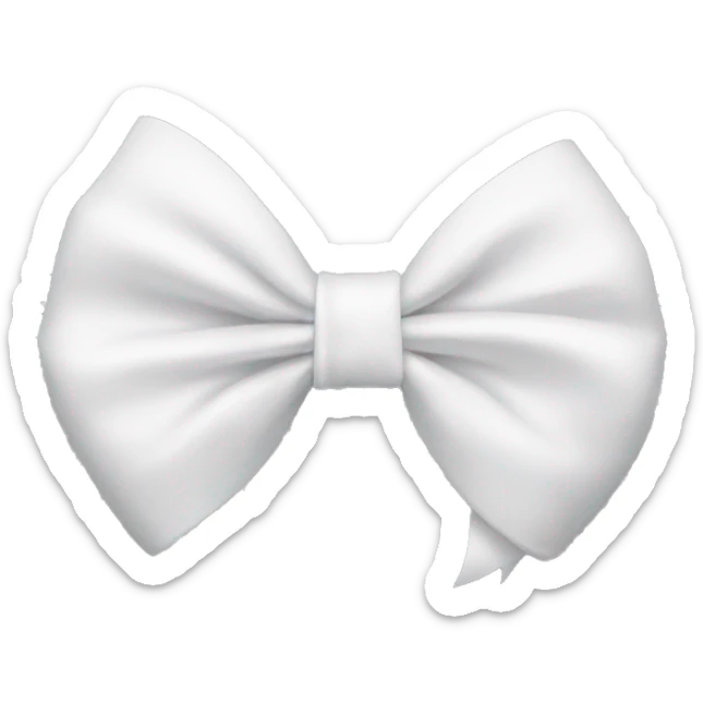White bow sticker