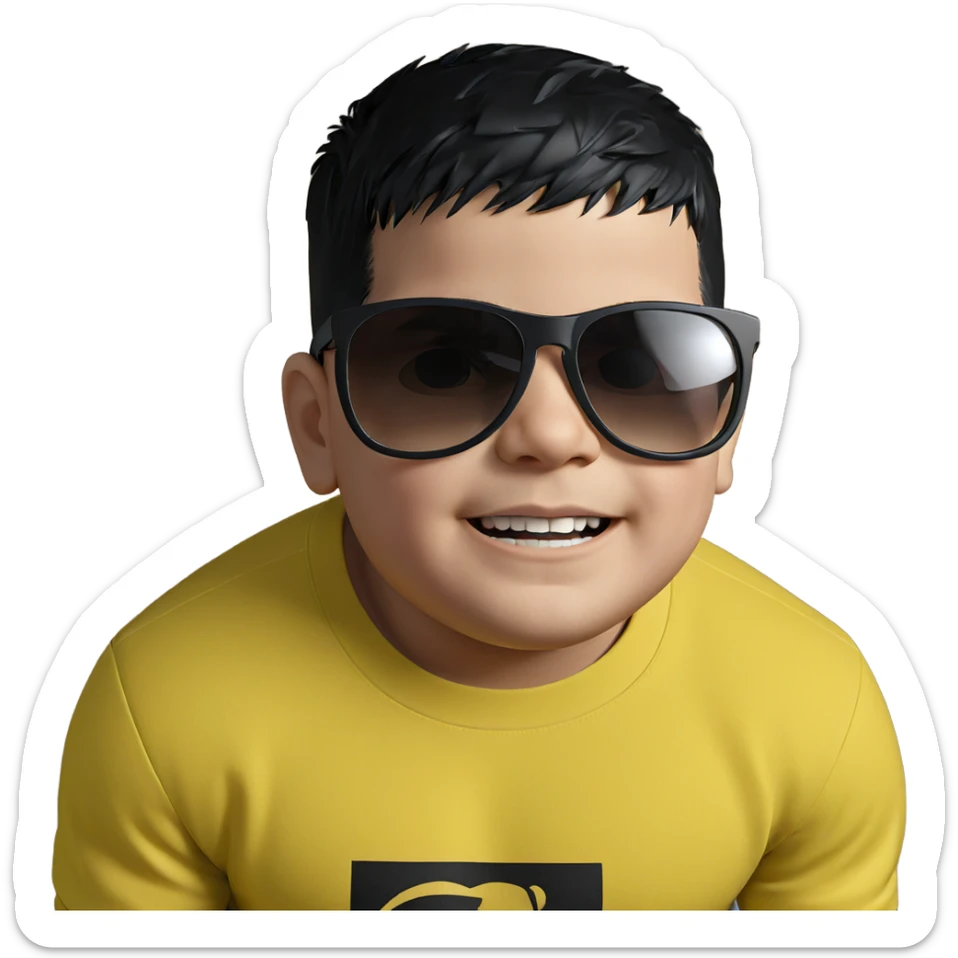 cool dude in sunglasses sticker