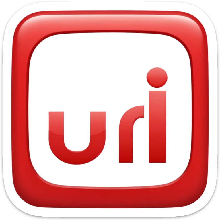 a red square with the words "ur pist" in the middle of the square sticker