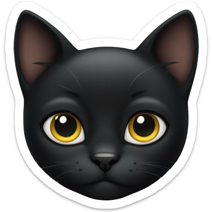 cute black cat sticker