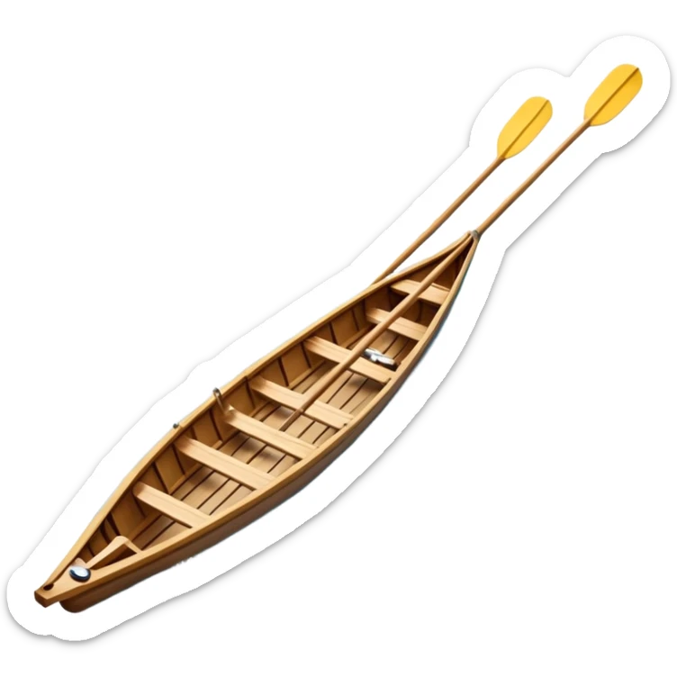 An icon showing a close-up of crossed oars, a sleek racing shell, and rippling water, symbolizing rowing. The design includes droplets in motion and a streamlined boat tip cutting through waves. Transparent background emphasizes strength, precision, and the spirit of competitive rowing sticker