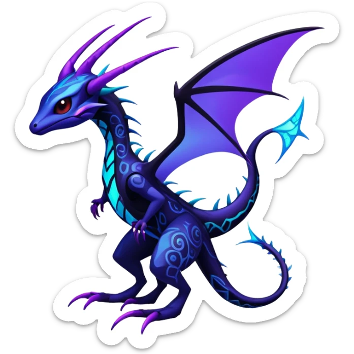 Punk’ish Edgy Futuristic Badass Dark Gothic Flygon-Aurorus-Amaura-Hybrid-Creature sticker