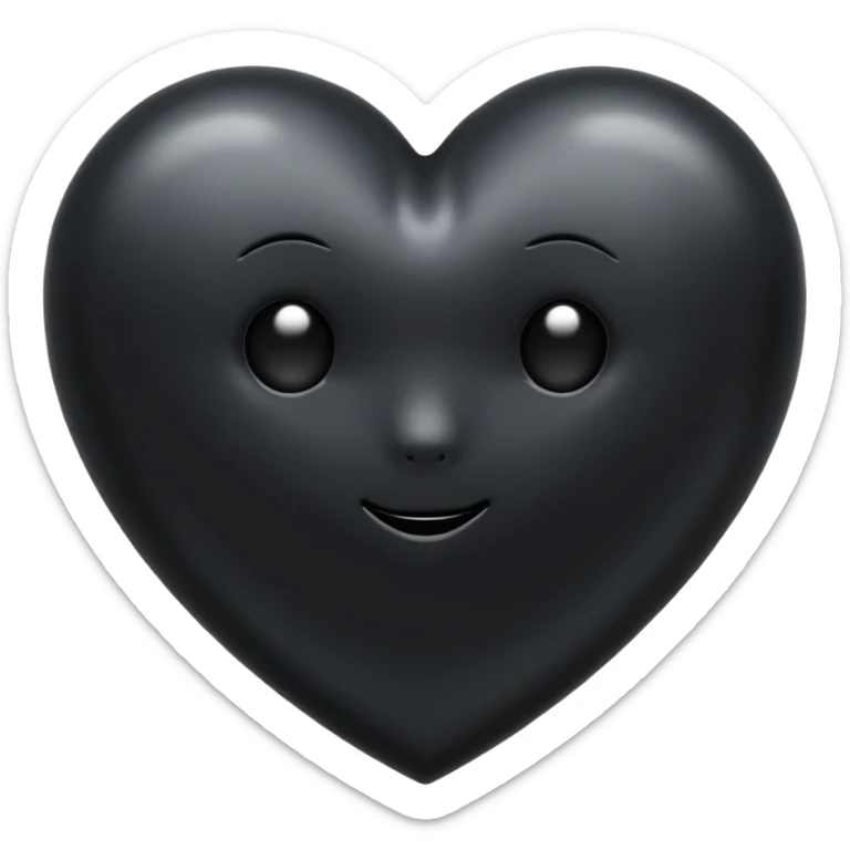 A black heart sticker