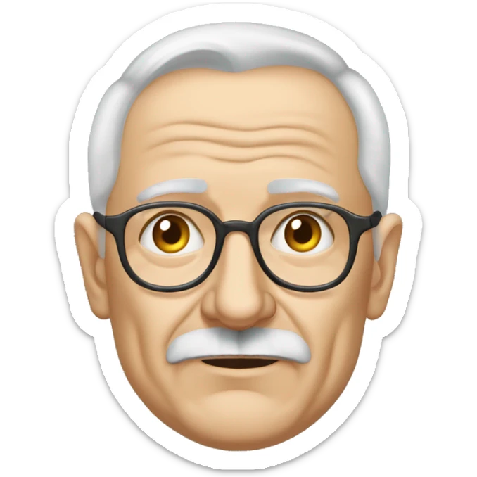 Dmytro Pavlychko, Ukrainian writer of the twentieth century, an elderly man sticker