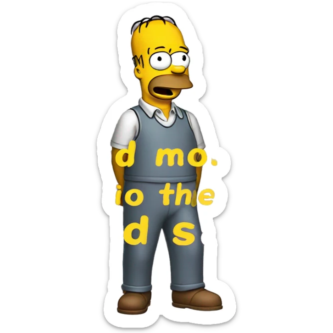 subtitles to make the inscription "good morning" in the style of the Simpsons series sticker