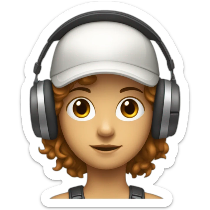 Adolescent qui a les cheuveux marron la peau blanche et qui joue a la console avec un casque sur la tete  sticker