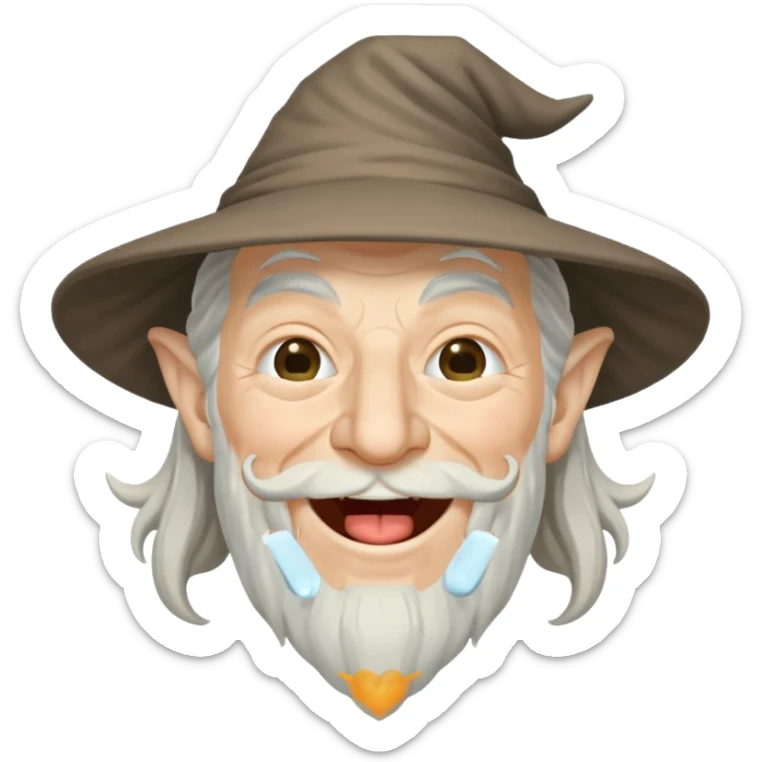 Gandalf laughing sticker