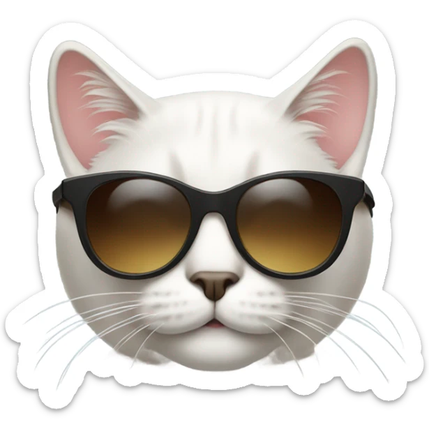 Cat with sunglasses sticker