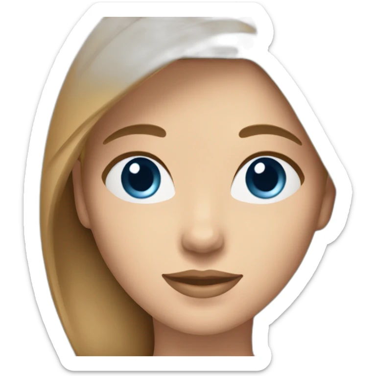Do emoji of woman with light brown hair and blue eyes sticker