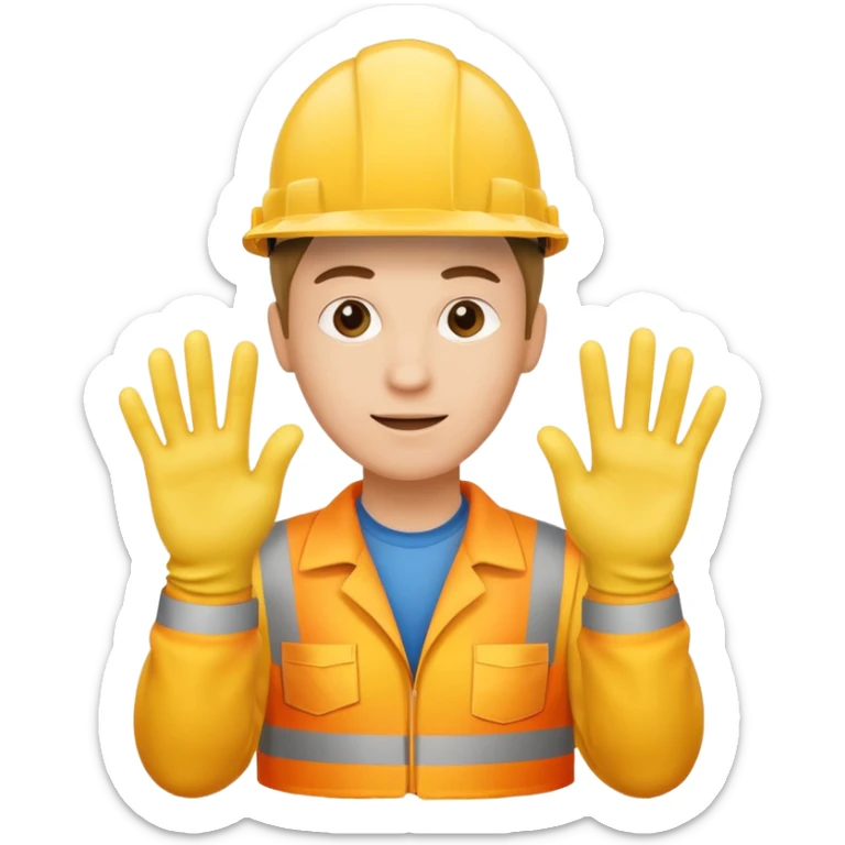 Safety sign hand with 3 fingers our of 5 used by TotalEnergies sticker