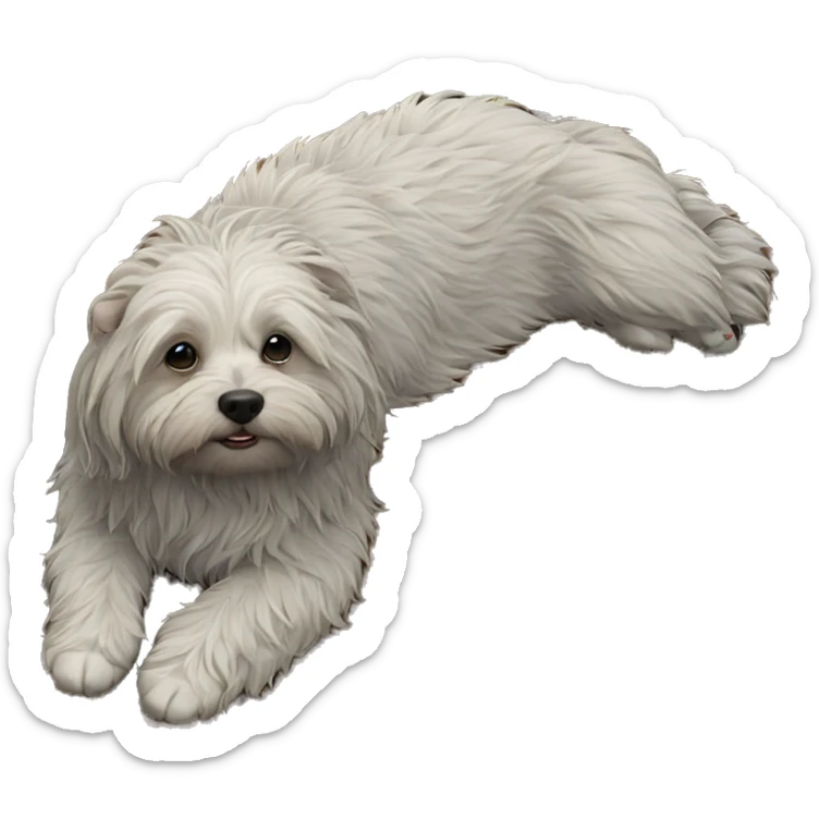 dog on wooden floor sticker