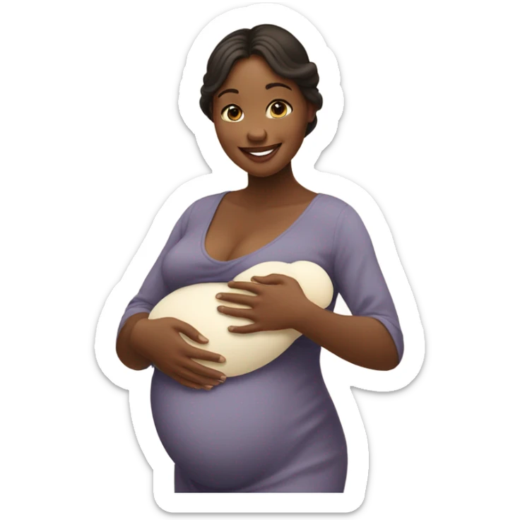 a photo of a pregnant woman sticker