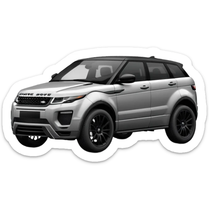 2024 black LandRover evoque with black rims, black trim and black interior  sticker