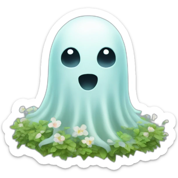 Spring ghost sticker