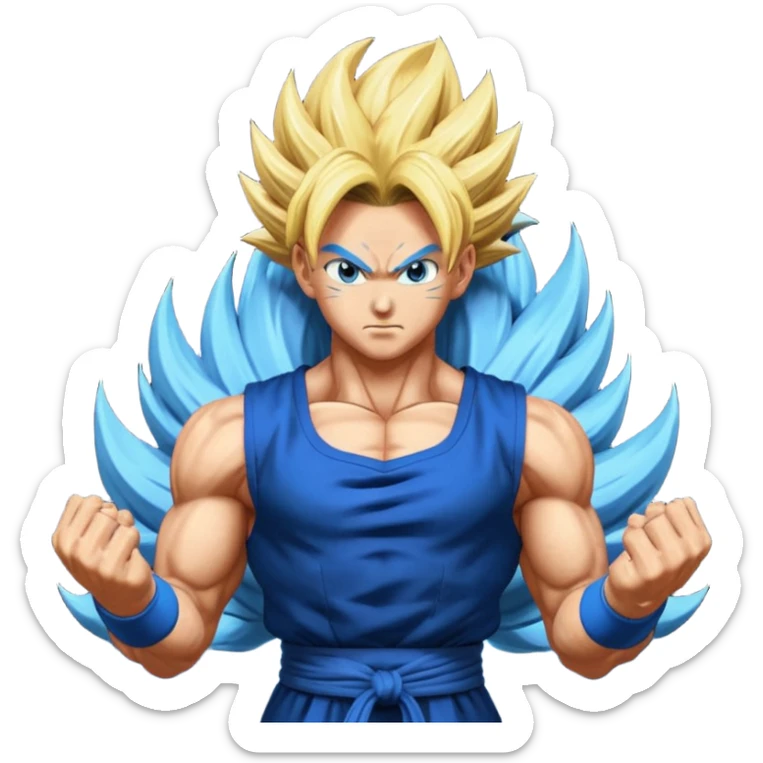 Goku ssj3 and vegeta ssj3 fusion dance aura = vegito ssj3 sticker