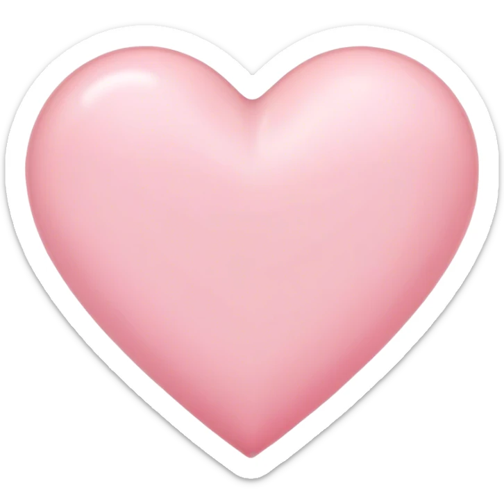 Light pink heart  sticker
