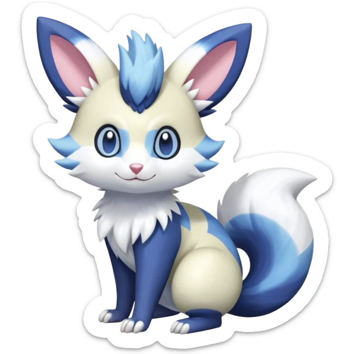Shiny Pastel Furret-Meowstic-Zangoose-Hybrid (Full body) sticker