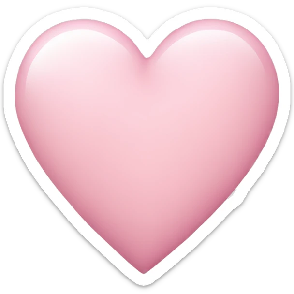 light pink heart sticker
