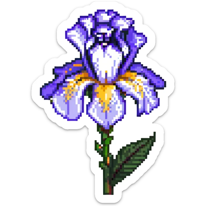 iris flower sticker