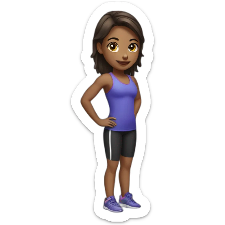 girl in gym sticker