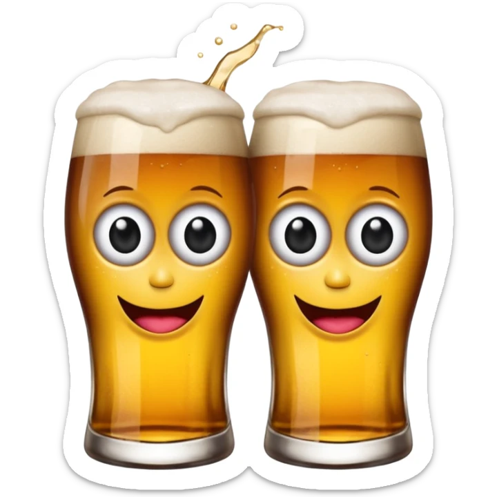 cervezas con ojos y bocas bebiendo alcohol con amigas cervezas sticker