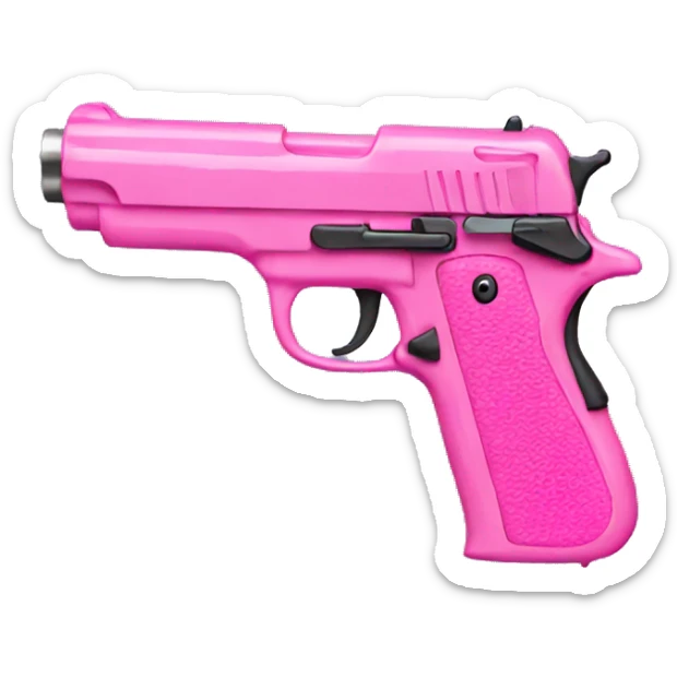 Pink gun  sticker