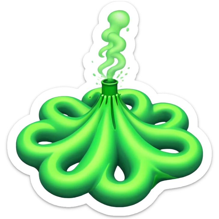 poisonous gas, isometric sticker
