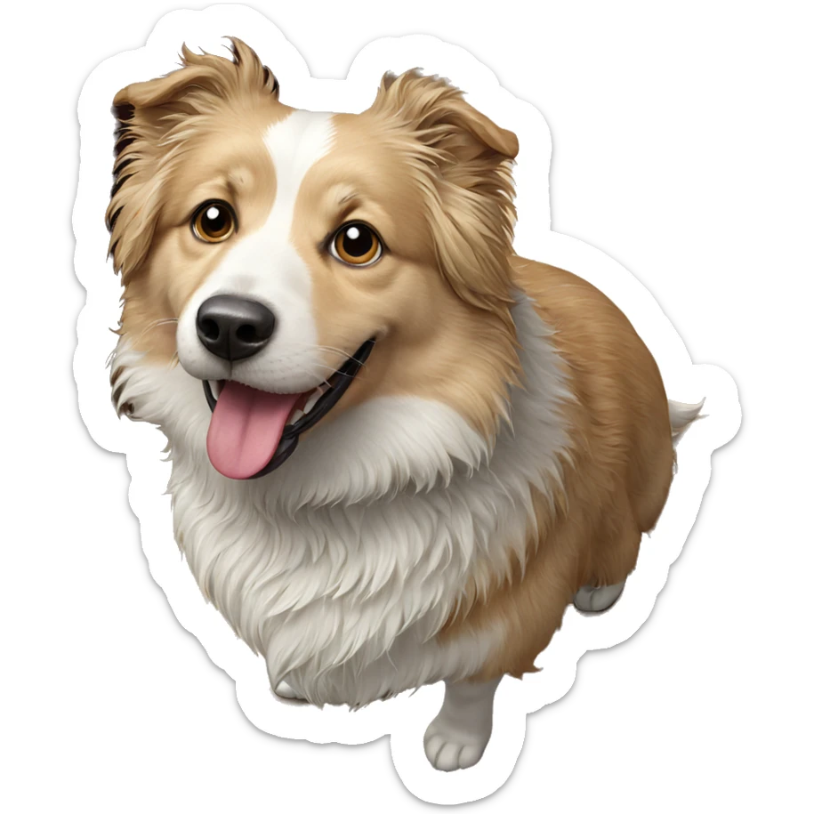 realistic dog portrait closeup sticker
