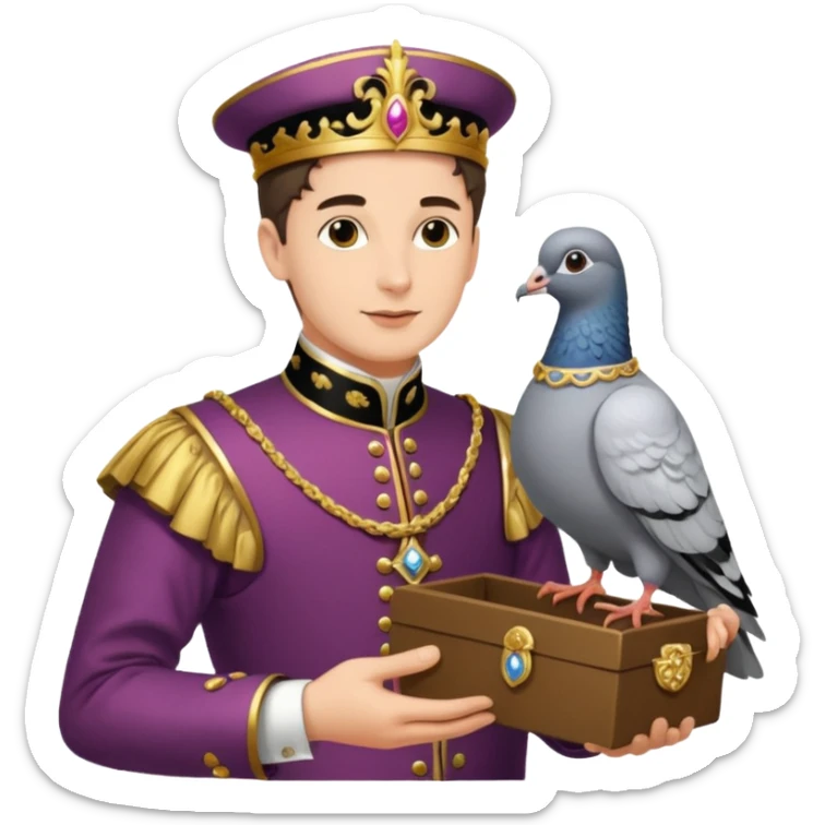 Fanfare as a lord has received a carrier pigeon from a fellow lord. Make sure to include the lord sticker