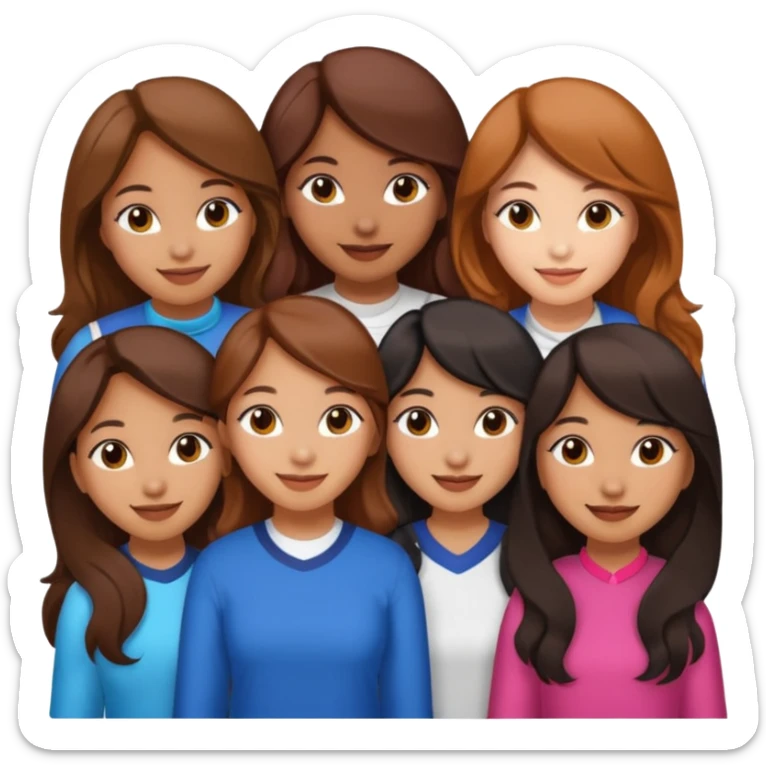 Katseye music group 6 members all girl 2 brown girl 1 korean 1 latina sticker