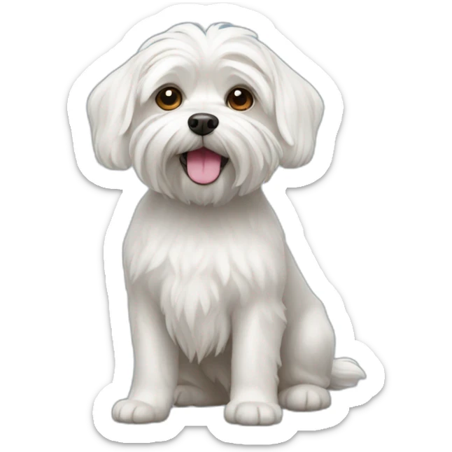 Maltese dog sticker