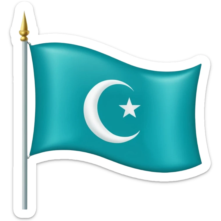 Turkuaz renginde türk bayrağı yapar mısın. Bayrak. I want to flag sticker