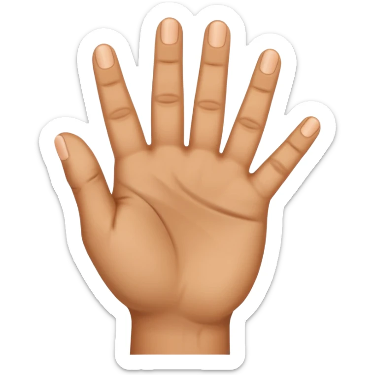 A finger pointing to a hand with three fingers up. make the finger point to the base knuckle of the three fingers that are up sticker