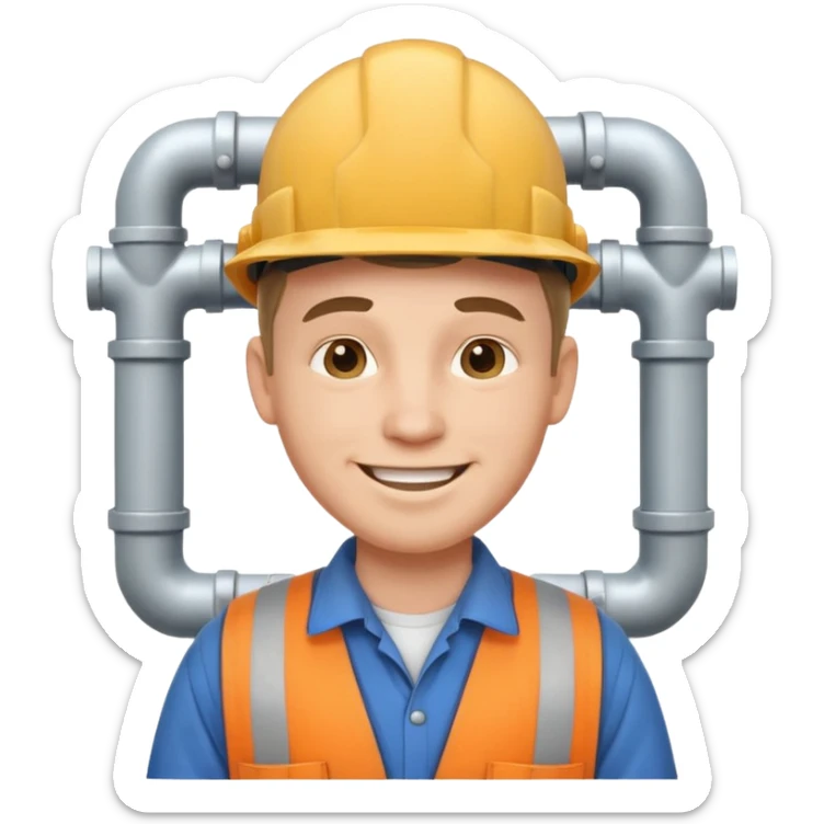 customer. 1 person only white male with shoulder normal person cloths. adult. pipeline technician change the expression and the shape of the face sticker