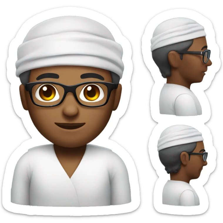 male african american Massage therapist wearing turban and glasses sticker