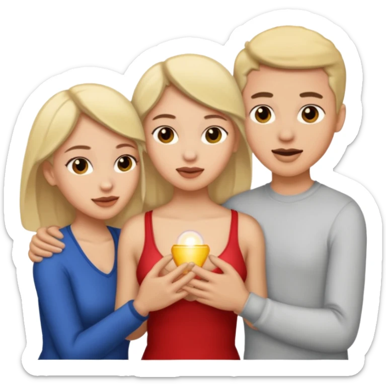 Female, male, female hard-core threesome  intimate sex with clear view of penis and vaginas sticker