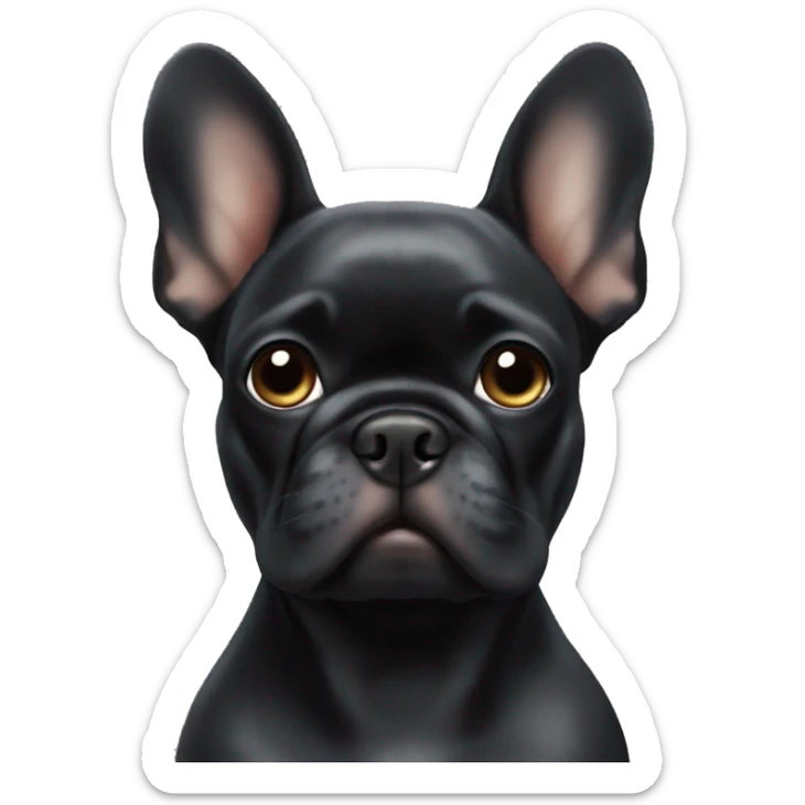 Black Frenchie layiny sticker