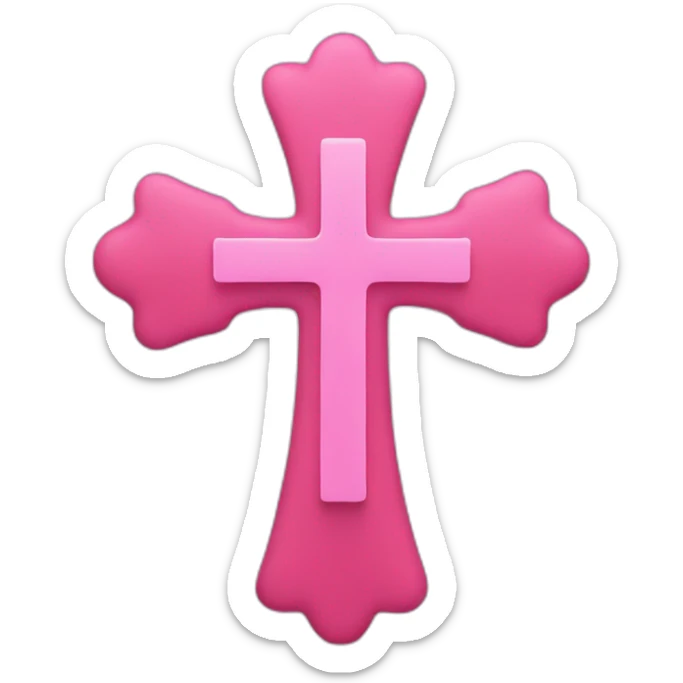 Pink cross sticker