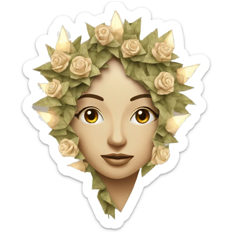  Hemp 420 lady face made of 420 origami newspaper roses hemp leaves lantern fairy lights burning paper and hemp leaves in hair fairy lights sticker