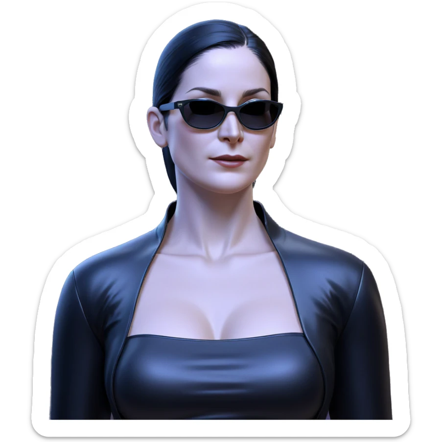 girl in sunglasses portrait sticker